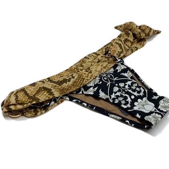 Cia Maritima Snakeskin Floral Thong Bikini - Picture 9 of 14